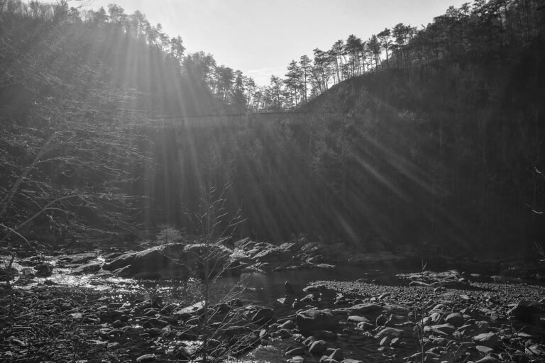 River, gorge, and railway