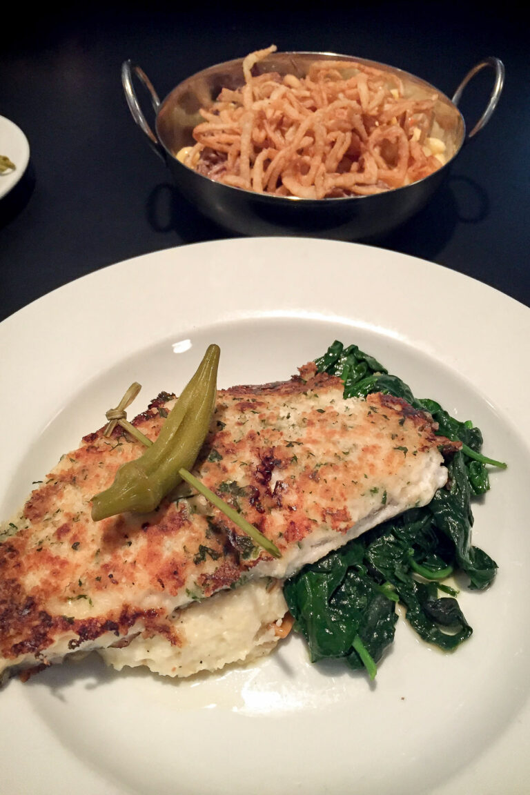 Trout // Mac & cheese (Sorry there’s not a closer picture of the mac & cheese…it disappeared)