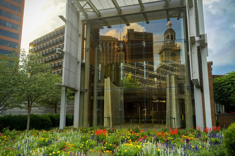 The Libery Bell and Independence Hall