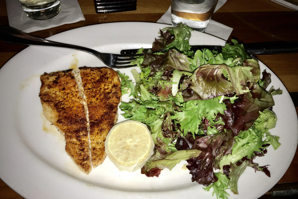 Blackened grilled swordfish