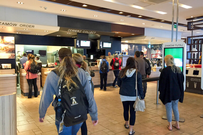 McDonald’s in the Warsaw train station