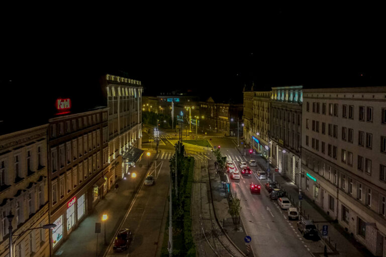 Rooftop view of part of the city