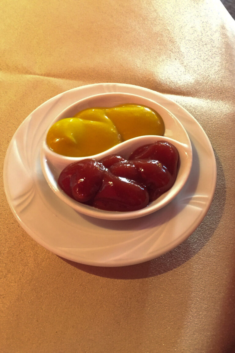 Polish mustard and ketchup