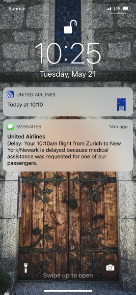 United flight delay