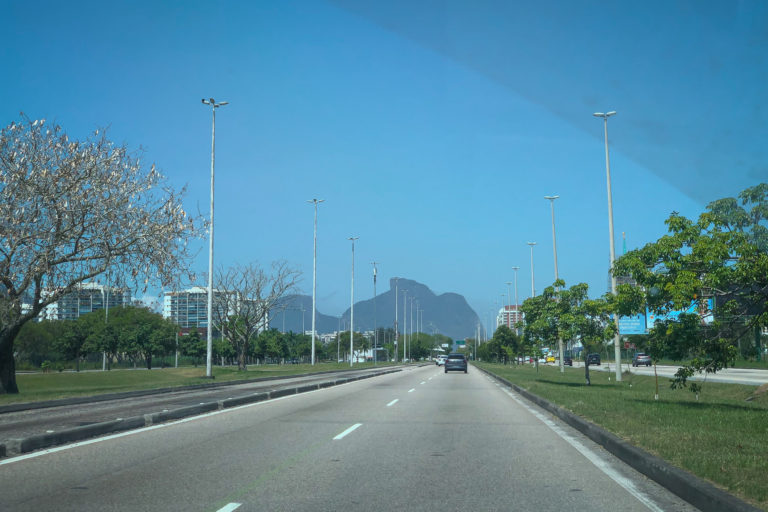 Driving back to the Rio city center